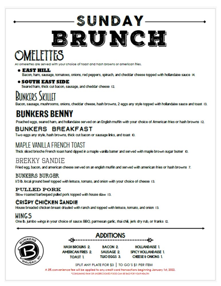 2025 Bunkers Brunch Menu for Website 772 x 999